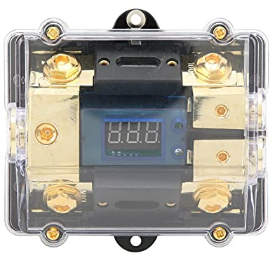 Tbest Universal Auto Auto Sicherungshalter 100A LED Digital 1 in 2 Out o Verstärker Sicherungshalter