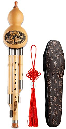 Mobkid Hulusi Phoenix Und Hulusi Professional Performance Instrument In B-C, Geeignet Für Anfänger Und Professionelle Auftritte (Color : Brown, Size : C-Key)