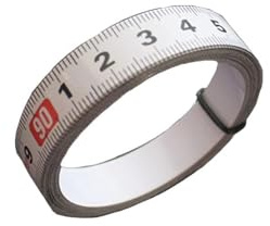 TOP-VIGOR 10mm Self-Adhesive Measuring Tape, 2M Metric Scale Miter Track Tape, Carbon Steel Sticky Ruler Tape Measuring Tool