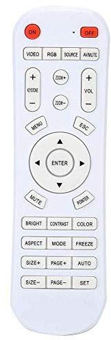 Projektor Fernbedienung, Universal Fernbedienung für Projektor Ersatz Projektor Fernbedienung Smart Controller weiß 10 m/33 Fuß Fernbedienungsentfernung