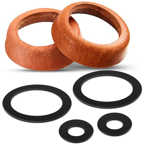 Photect 2 Sets de Joint de Pompe à Bras Joints Toriques Bagues d'Étanchéité Manchettes de Piston de Pompe Joints en Cuir pour Pompe à Main Zone Sanitaire Jardin Plupart des Pulvérisateurs Industriels