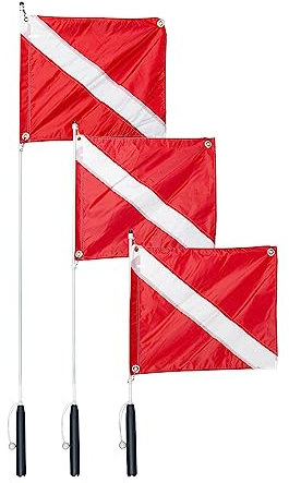 South Wind Designs Premium 91,4 cm Bootsrutenhalter Fahnenmast mit drehbaren Flaggenhalterungen, langlebig, einfach zu verstauender Rutenhalter Bootsflaggenmast 91,4 cm Bootsflaggenmast für