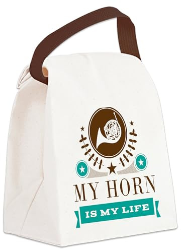 CafePress French Horn Is My Life Canvas Lunch Bag with Strap Handle