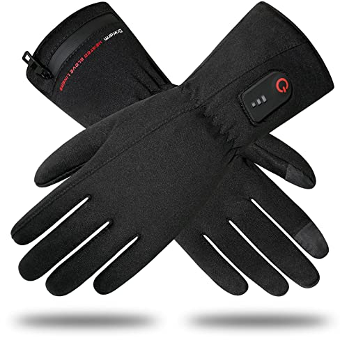 Beheizbare Handschuhe, beheizte Handschuhe Damen Herren mit heizung Winterarbeitshandschuhe dünne beheizbare Handschuhe Fahrrad Winter Handwärmer (L)