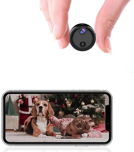 Mini Telecamera Nascosta, Telecamere WiFi Wireless for Interni ed Esterni, Micro Telecamera con Rilevamento di Movimento e Lampade for Visione Notturna, Telecamera HD 1080p con Registrazione in Loop