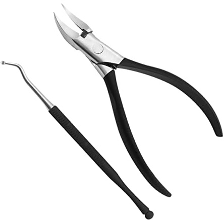 1 Juego 2 Piezas Kits De Manicura y Pedicura Pinza Para Cutículas Corta Cutículas Removedor De Cutícula Cortadora De Cutículas De Acero Inoxidable Ferramentas Cortauñas Largo Picos