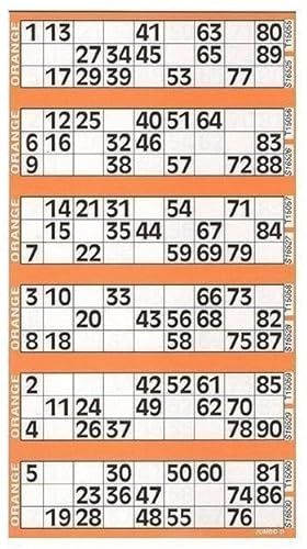 Livret de 750 cartons de Bingo (Orange)