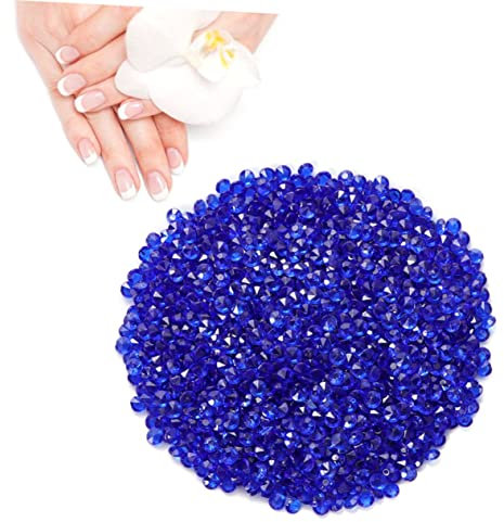Amosfun 2000stücke Transparente Acrylkristalle Tischdeko Acryldiamanten Streukristalle Vasenfüller Für Hochzeit Brautparty Dekoration Bastelkristall Kristallzubehör Bastel-Strass Dunkelbla