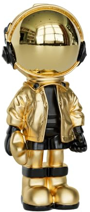 Paytonture Figurine Statue Small Astronaut Sculpture Spaceman Decor,Sculptures Home Decor,Resin Arts Gold and Black Shelf Decoration,Table Decor,Small Spaceman Mini Figure Ornament Give Gifts