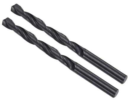 CoCud 6542 Hochgeschwindigkeitsstahl Spiralbohrer, 8,2 mm Durchmesser 115 mm Länge, Schwarzoxid gerade Spiralbohrer - (Anwendungen: für Metall Holz Kunststoff Aluminium), 2 Stück