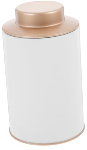 UTHCLO Tarro de Hojalata Blanco para Almacenar Té y Sal, Tapa Hermética Fácil de Limpiar, Adecuado para Cocina y Bar de Café
