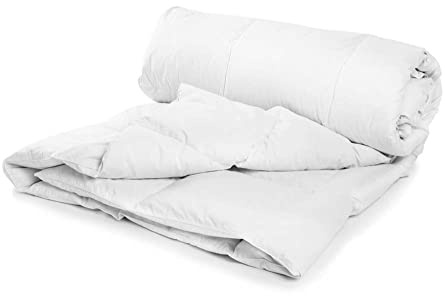 IlGruppone Piumino Letto Primaverile in Morbida Microfibra Bianco Coperta Trapunta Sottile Anallergico Piumone Autunnale - Bianco - 1 Piazza e Mezza