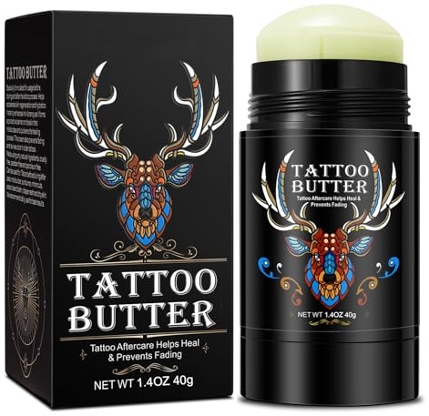 Tattoo Balm - Natural Aftercare Butter for New & Old Tattoos - Enhances Color & Whitening Agent