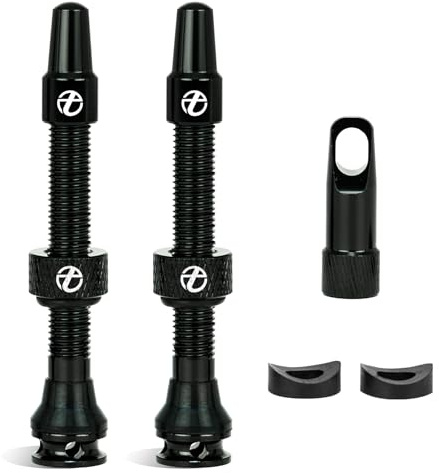 Thinvik Valve Presta Amélioré 65mm pour Pneus Tubeless – Kit Super Léger avec Capuchon et Outil de Démontage (Couleurs et Tailles Variées – Paire) pour Vélo de Course/VTT