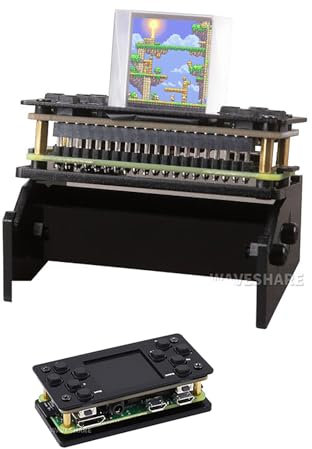 GamePi13 Console de jeu pour Raspberry Pi / RP2040-Pi Zero Onboard LCD 1,3 Résolution 240 x 240, avec puce pilote ST7789, interface SPI, 12 boutons personnalisables, effet visuel 3D