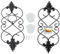 Portavelas Decoracion, 2 Piezas Candelabros de Pared, Metal Negro con Tornillo, Decoracion Pared Vintage Plegable para Pared Sala de Estar Dormitorio Comedor