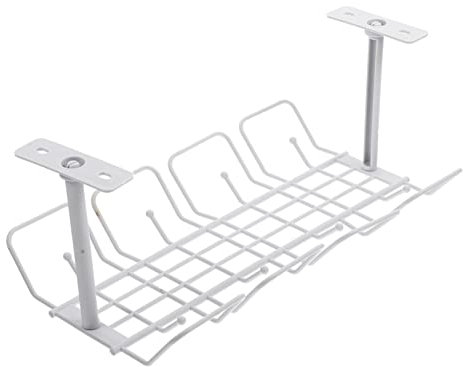 Angoily Desk Cable Tray for Wire Organizing and Storage Rack Kitchen Shelf Organizer Hanging Basket for Desk Tidy and Home Office Use