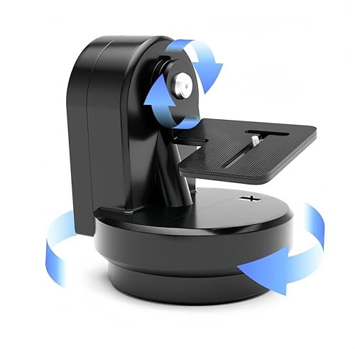 Tête de Trépied Motorisée Électrique M2, Tête Panoramique Rechargeable à 360 Degrés de 2000 mAh avec Télécommande Tête de Type AB à Deux Points avec Pince de Téléphone pour Trépied Téléphone Portable