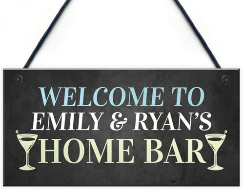 Signs Plaques PERSONALISED Home Bar Sign Garden Pub Plaque Quirky Decor House Decor