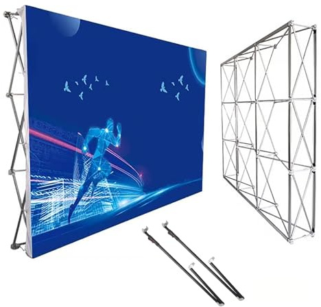 Vikbar utställningsram med stödstänger, 2,3 x 2,3 m (2,3 x 2,3 m)
