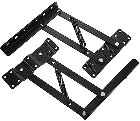 FUTUREORYY Soportes Hidráulicos de para Mesa Elevable Bisagras Plegables con Amortiguador Neumático Mecanismo Resistente para Muebles de Salón Negro para de y Fácil Uso