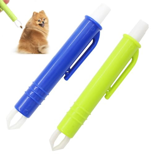 Quesuc 2X Pince À Tique Automatique - Retireur De Tiques Fiable Pour Chiens, Chats, Chevaux Et Hommes - Retire Tique - Parfait Pour Tout Kit D'Urgence Tiques