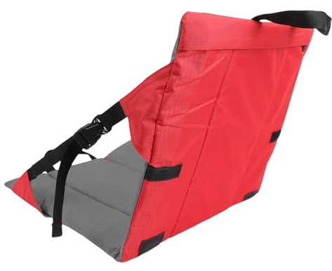 Pssopp Asientos Cómodos para Estadio con Respaldo, Asientos y Cojines para Estadio, Asiento de Grada Portátil, Cojín Plegable para Festivales de Música, Pesca Al Aire Libre, Eventos Deportivos, (rojo)