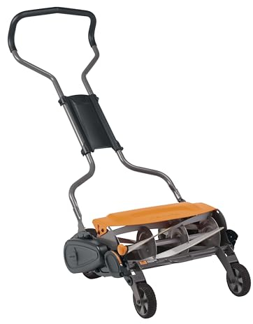 Fiskars Push Mower - 18 Cut Width Manual Reel Mower with No Motor - Grass Cutter with Steel Blades that Stay Sharp - Eco-Friendly Lawn Care