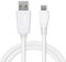 CELLONIC Cavo USB del Tipo Micro USB Compatibile con CUBOT King Kong / J3 / P20 / X18 Plus, X18 / Note S / R9 / Nova/Max/Magic 1A Cavetto per Telefono Smartphone 1m in PVC Bianco per Cellulare
