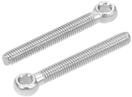 sourcing map 4 Stücke M5 x 40mm 304 Edelstahl Maschinen Schulter Linkes Auge Bolzen Rigg DE