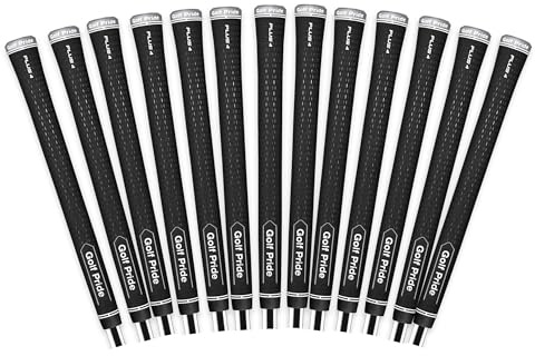 Golf Pride Tour Velvet Plus4 Golf Club Grip - Best All-Around Grip with Larger Lower Hand - Slip-Resistant Durable Rubber with Uniform Plus-Sign Texture - Midsize - 13 Pack