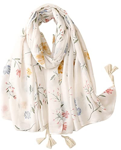 FAIRYGATE Oversized Scarf Women's Scarves & Wraps Soft Long Women Shawl Boho Floral Summer Winter Spring Tassel Ladies Scarfs Lightweight Clearance 32235