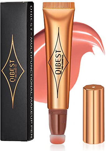 Contouring Stick, Contour Beauty Wand, Liquid Face Concealer Pen, Bronzer Stick with Soft Cushion Applicator, Good Ductility & Waterproof, Cremige Textur Und Mattes Finish (02 Peach Pink)