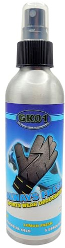 Gk01 Always Fresh - Football Boot & Goalkeeper Glove Freshener & Deodoriser Spray - Lemon Fresh Scent - 120ml