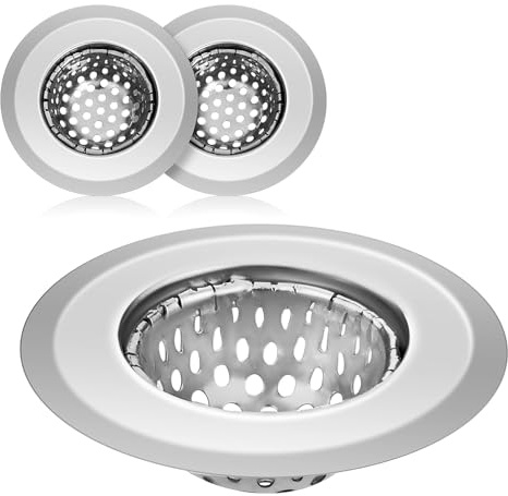 Homoyoyo Kitchen Sink Strainer：3PCS Sink Strainer Kitchen Sink Strainer for Kitchen Bathroom Wash Basin (5.5cm)