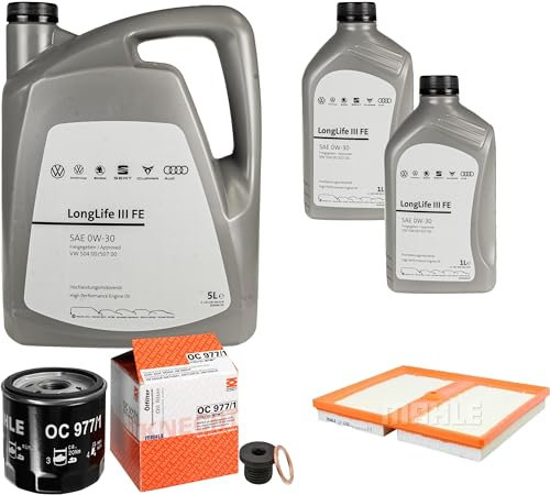 Inspektionspaket Wartungspaket Filterset mit 7 L 0W-30 Motoröl LongLife 3 FE, Ölfilter Luftfilter Ölablassschraube