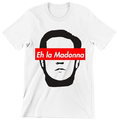 Incidiamo T-Shirt Uomo Film Cult Artemio Il Ragazzo di Campagna - eh la Madonna - Film Cult Italiani - Maglietta Manica Corta Bianca Taglia L