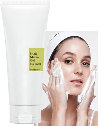 Snail Mucin Facial Wash Cream,Feuchtigkeitsspendend Gesichtsreinigung,Cleanser Gesicht Akne Schaumwäsche Mild Daily Facial Cleanser for Deep Porenreinigung,Ungleichmäßige Haut & fahle Haut verbessern
