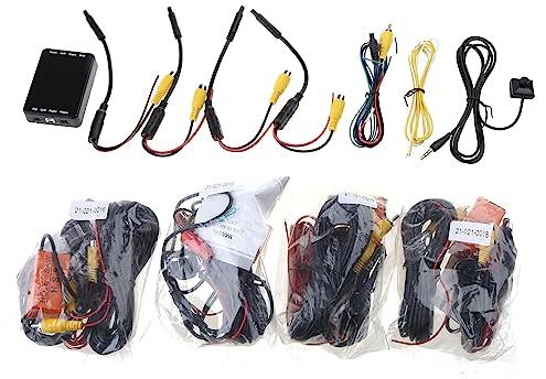 360 Gradi Auto Retromarcia Parcheggio Vista Laterale Panoramica Retrovisione 4 Way Camera Control Box Sistema Accessori Esterni Retrovisore Kit Telecamera di Backup Extender Per Accessori Auto
