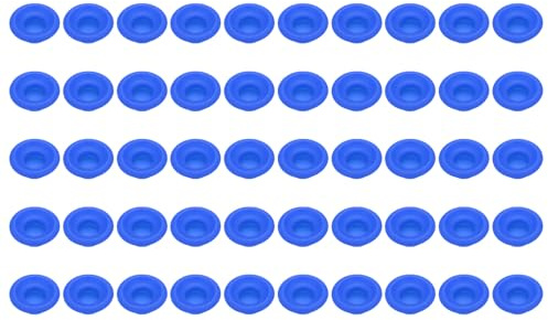 sourcing map Lot de 50 joints d'étanchéité en caoutchouc de silicone, haute pression, anti-fuite, pour bouteille de bière, soda, bleu