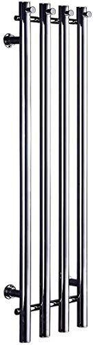 Scaldasalviette elettrico scaldasalviette, montaggio a parete in acciaio inox 304 4 barre Scaldasalviette riscaldato verticale Porta accappatoio Accessori da bagno 90 W (37,4 x 10,1 x 4,2 pollici),