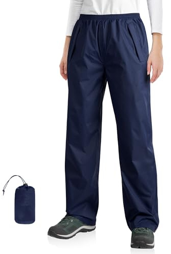33,000ft Pantaloni impermeabili da donna, per ciclismo, per attività all'aria aperta, blu navy, 38 IT breve