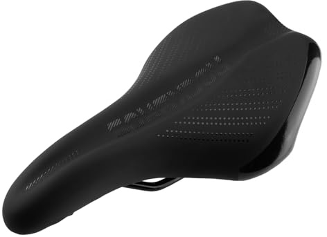 ROCKBROS Bike Saddle High Carbon Steel Bicycle Seat Comfortable Bike Seat Cushion with High Density Foam Waterproof PU Leather Cycle Seat for MTB, BMX, Road Bike, Mountain Bike, Gravel Bike, 26 * 16cm