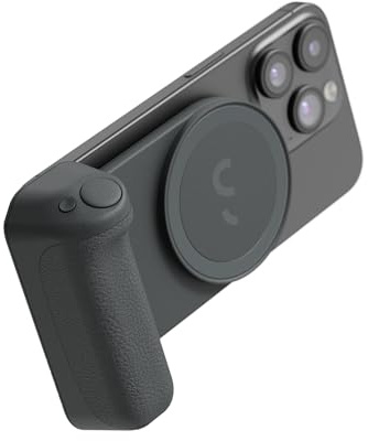 ShiftCam SnapGrip Pro - Prise de batterie mobile avec déclencheur sans fil - Support magnétique réglable - Batterie externe avec charge sans fil Qi