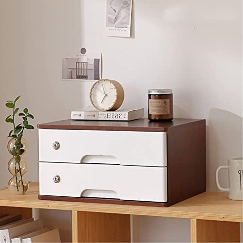 Aktenschrank aus Massivholz mit abschließbaren Schubladen für Home Office Organisation