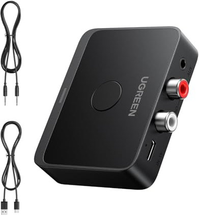 UGREEN Ricevitore Bluetooth 6.0 LDAC/SBC/AAC Audio USB-C Adattatore 2RCA 3,5 mm HiFi Bassa Latenza Wireless Compatibile con Telefono Tablet Altoparlante Amplificatore