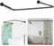 Duschvorhangstange U Form/L Form, [60-92] × [78-196] × [60-92] cm Verstellbare Duschstange Ecke mit 12 Vorhangringen & Deckenstütze für Badewanne/Badezimmer, Bohr-Montage Erforderlich, Schwarz