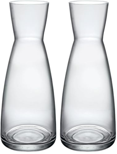 Rocco Bormioli BRL215 Caraffa Ypsilon Transparente - 1 Litro - in Vetro Star Glass (Confezione da 2)