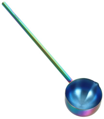 BESPORTBLE 304 Stainless Steel Long Handle Oil Heating Spoon and Deep Soup Ladle Multipurpose Water Scoop Household Kitchen Ladle for Cooking and Serving