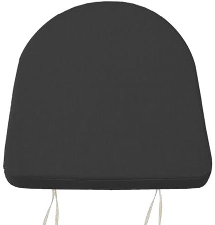 Genérico Cojín de jardín para Exterior Grueso en Forma de U Suave para casa jardín Oficina Columpio Patio (50 x 50 x 3 cm Negro)